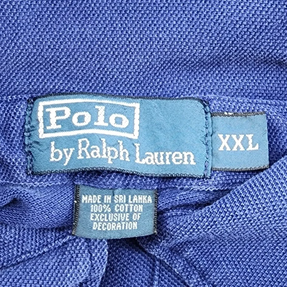 Polo Ralph Lauren Polo Shirt Mens 2XL Blue Chest Pocket Big & Tall Y2K Vintage